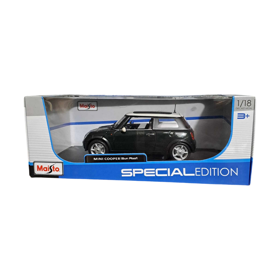 Special Edition Green Mini Cooper Collectable Car 1/18 Scale Cars Stock Car & Banger Toy Tracks