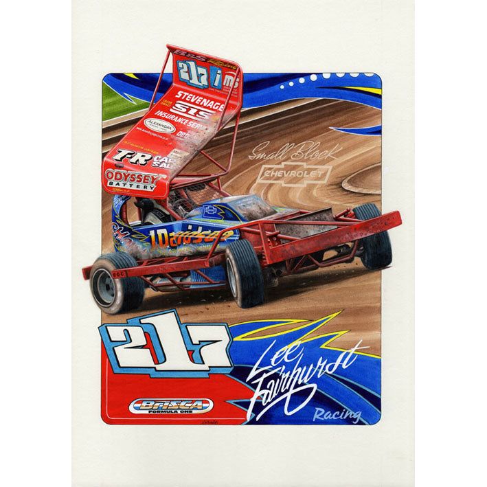 Brisca F1 #217 Lee Fairhurst Serious Print Prints Stock Car & Banger Toy Tracks