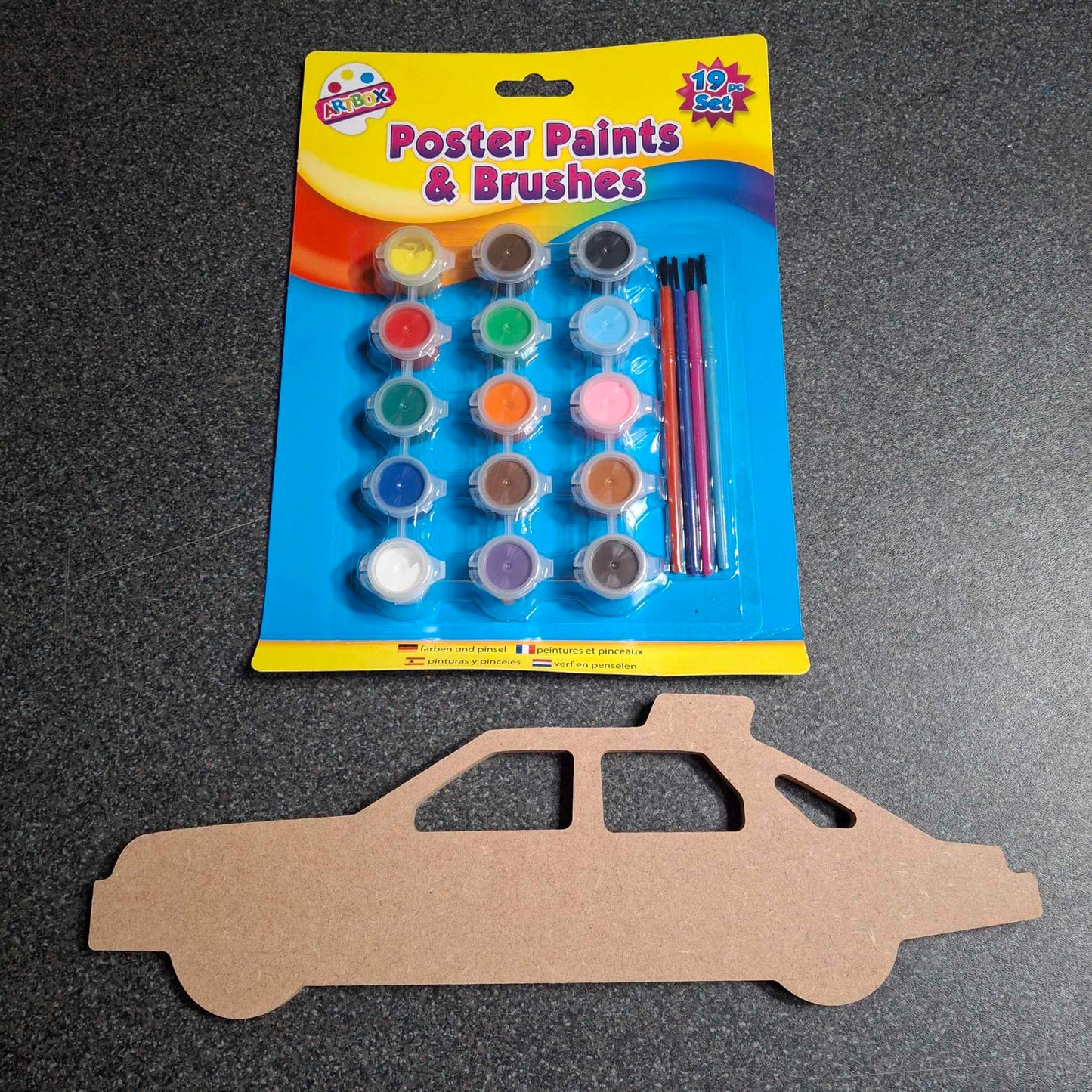 Paint Your Own 2L Saloon Kit Paint Your Own Stock Car & Banger Toy Tracks