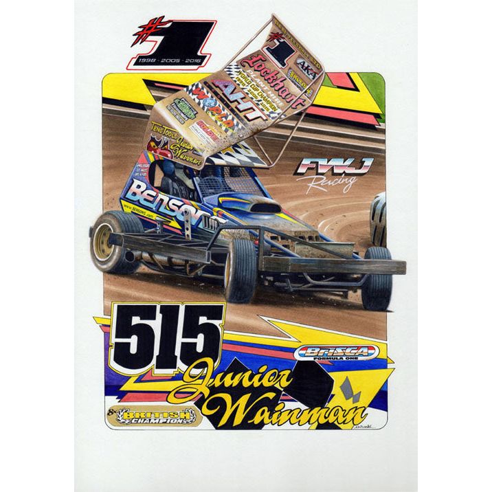 Brisca F1 #515 FWJ Serious Print Prints Stock Car & Banger Toy Tracks