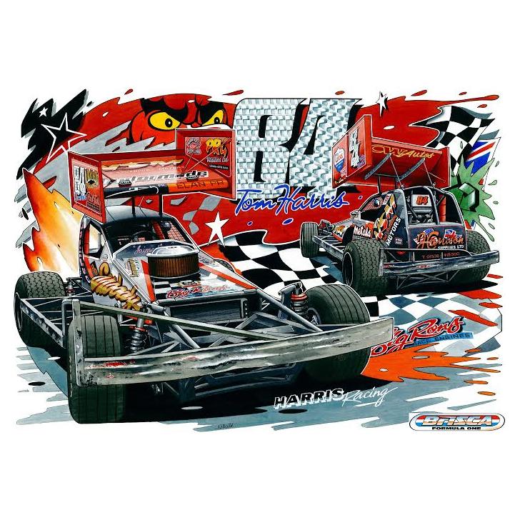 Brisca F1 #84 Tom Harris Print Prints Stock Car & Banger Toy Tracks