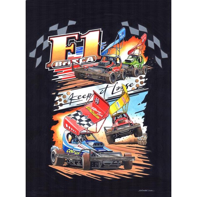 Brisca F1 Keep It Loose Poster Prints Stock Car & Banger Toy Tracks