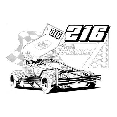 Brisca F1 #216 Jack France Caricature Print Prints Stock Car & Banger Toy Tracks