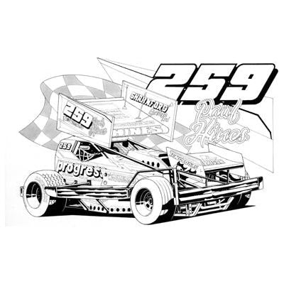 Brisca F1 #259 Paul Hines Caricature Print Prints Stock Car & Banger Toy Tracks