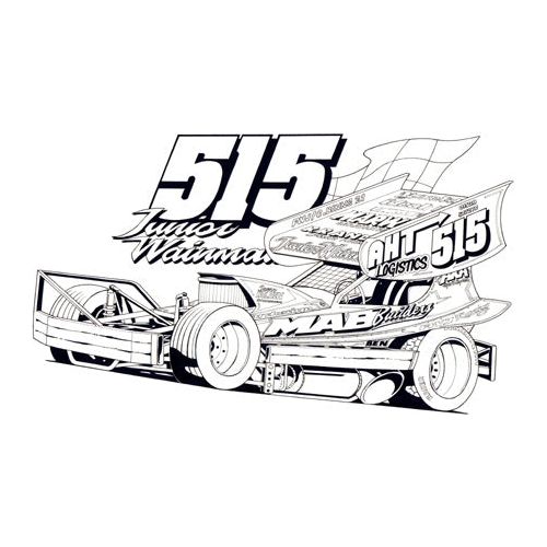 Brisca F1 #515 FWJ Caricature Print Prints Stock Car & Banger Toy Tracks
