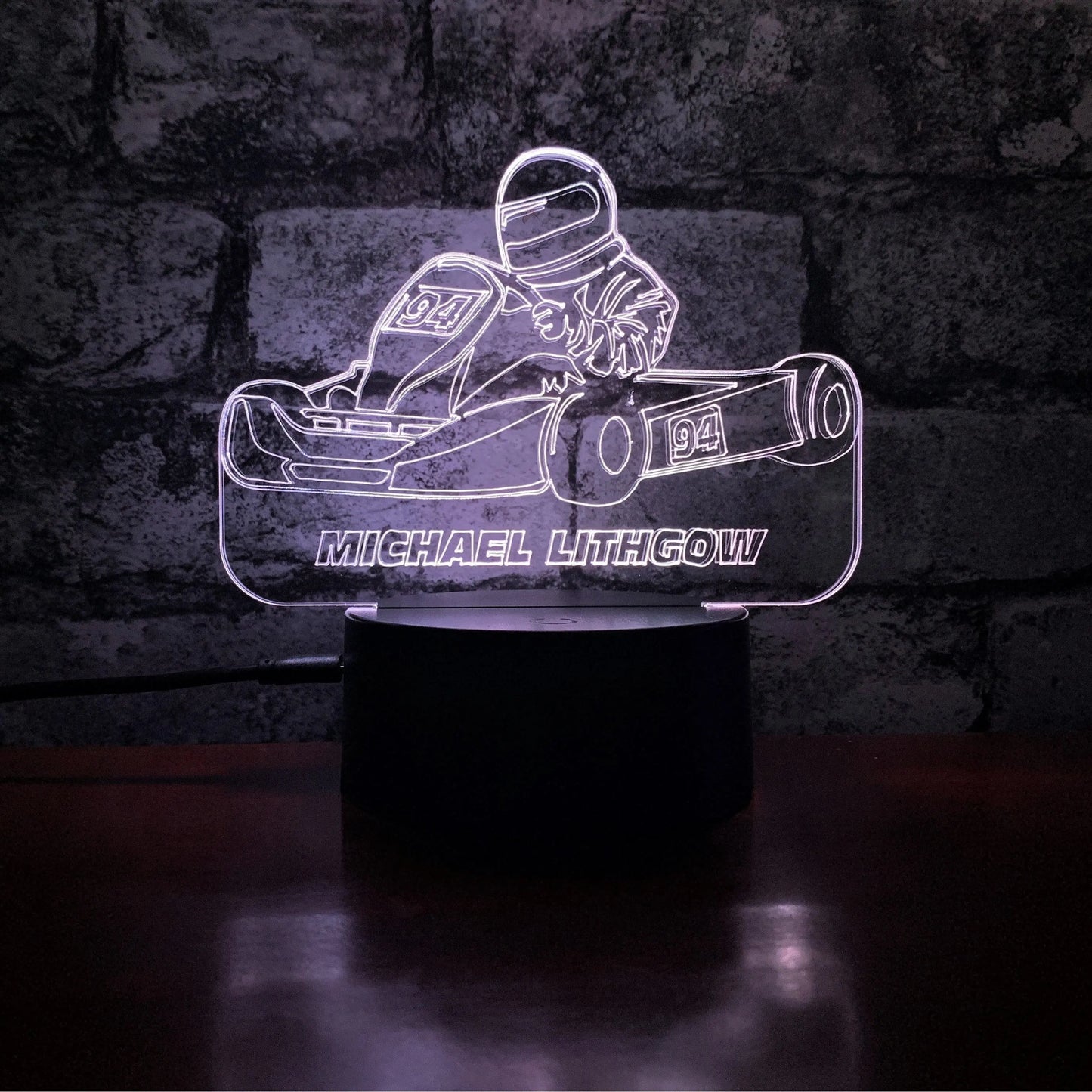 Go Kart LED Night Light Night Light Stock Car & Banger Toy Tracks