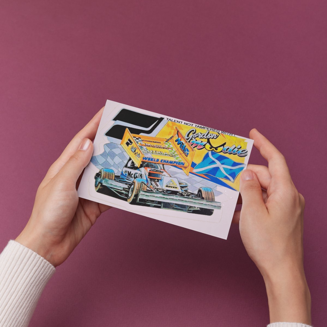 Brisca F1 Sticker #7 Gordon Moodie Stickers Stock Car & Banger Toy Tracks