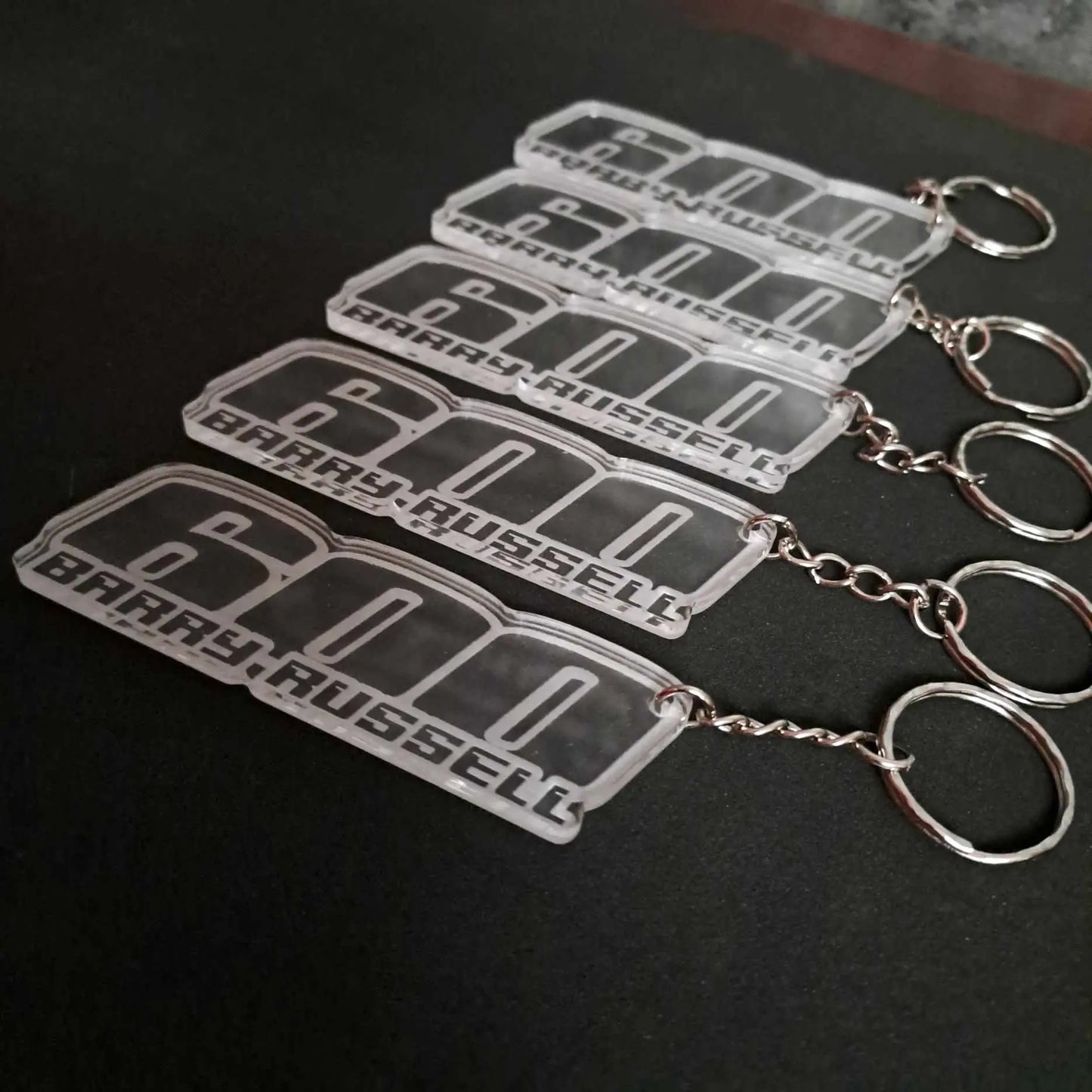 Personalised Race Number & Name Key Rings Stock Car & Banger Toy Tracks