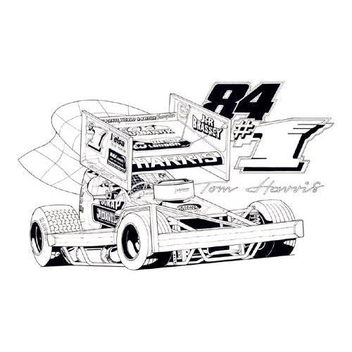 Brisca F1 #84 #1 Tom Harris Caricature Print Prints Stock Car & Banger Toy Tracks