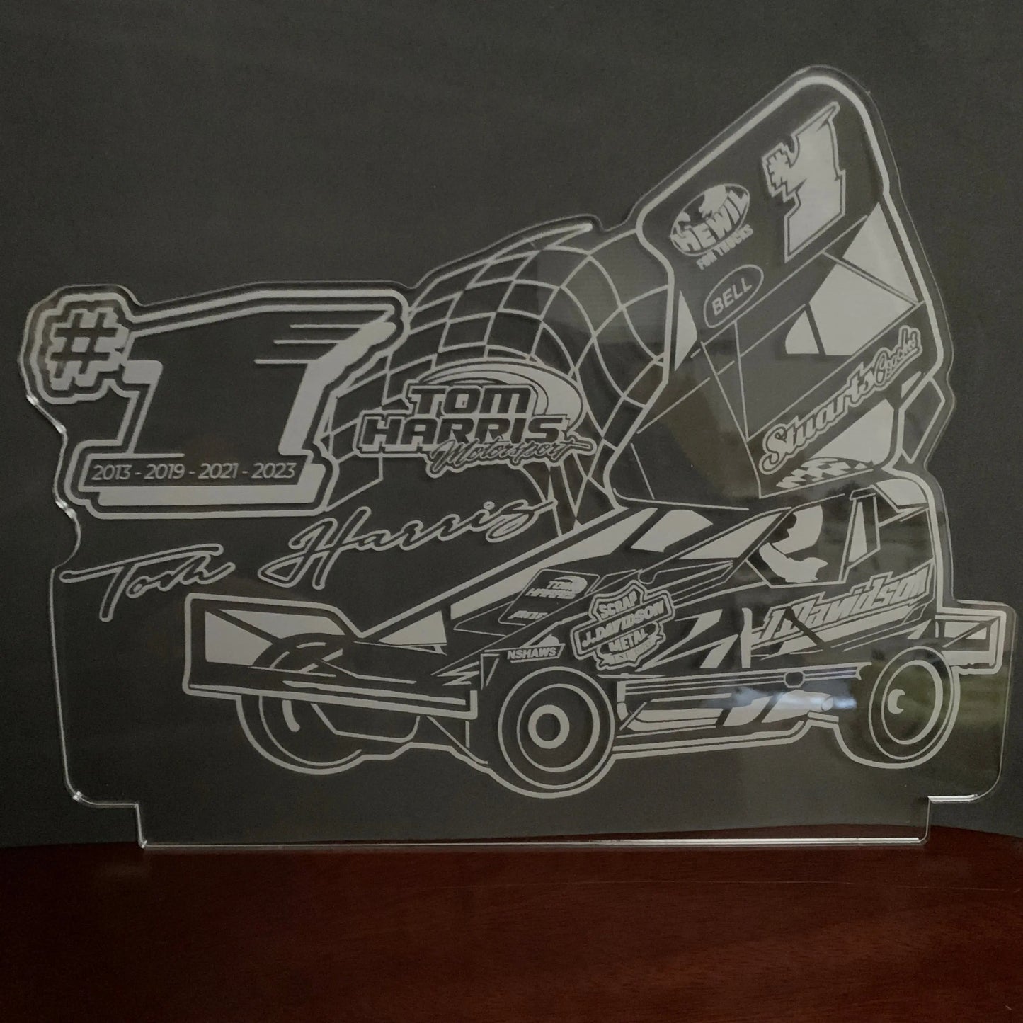 Tom Harris #1 Brisca F1 Night Light - 2023 Shale Edition Night Light Stock Car & Banger Toy Tracks