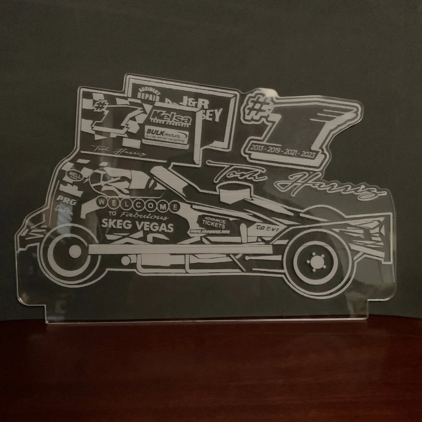 Tom Harris #1 Brisca F1 Night Light - 2023 Tarmac Edition Night Light Stock Car & Banger Toy Tracks