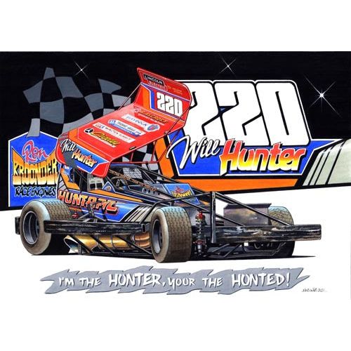 Brisca F1 #220 Will Hunter Shale Caricature Print Prints Stock Car & Banger Toy Tracks