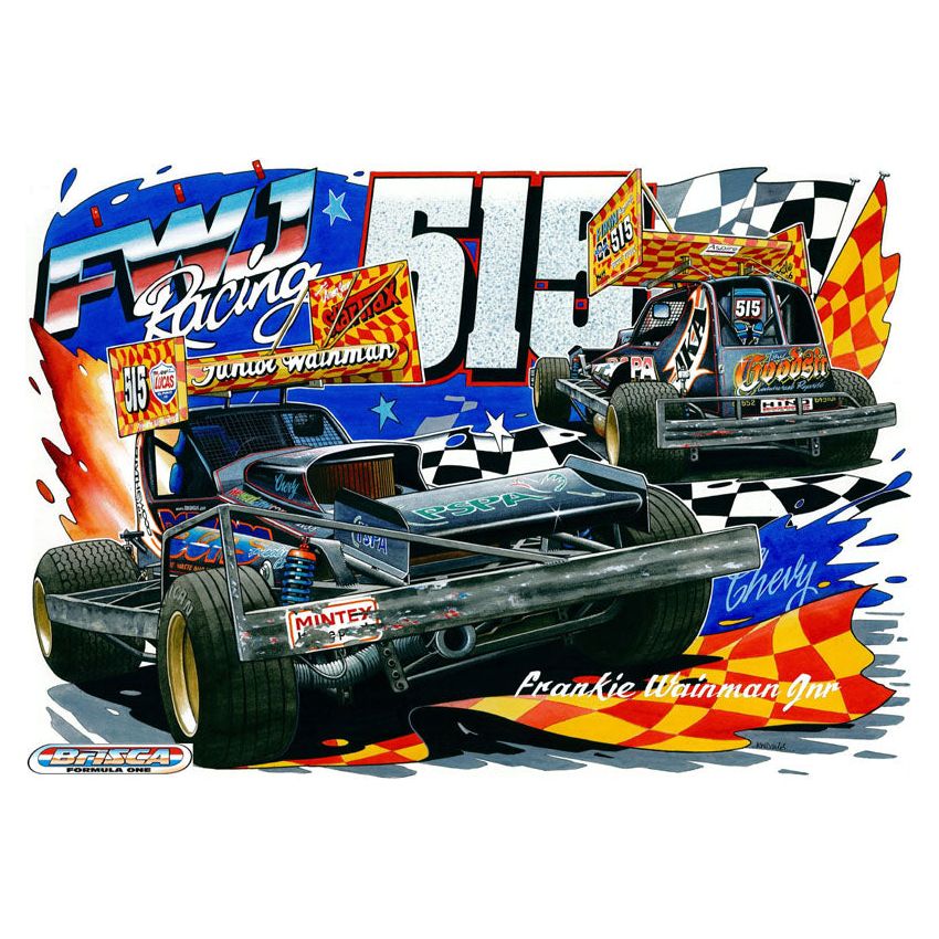 Brisca F1 #515 FWJ Print Prints Stock Car & Banger Toy Tracks