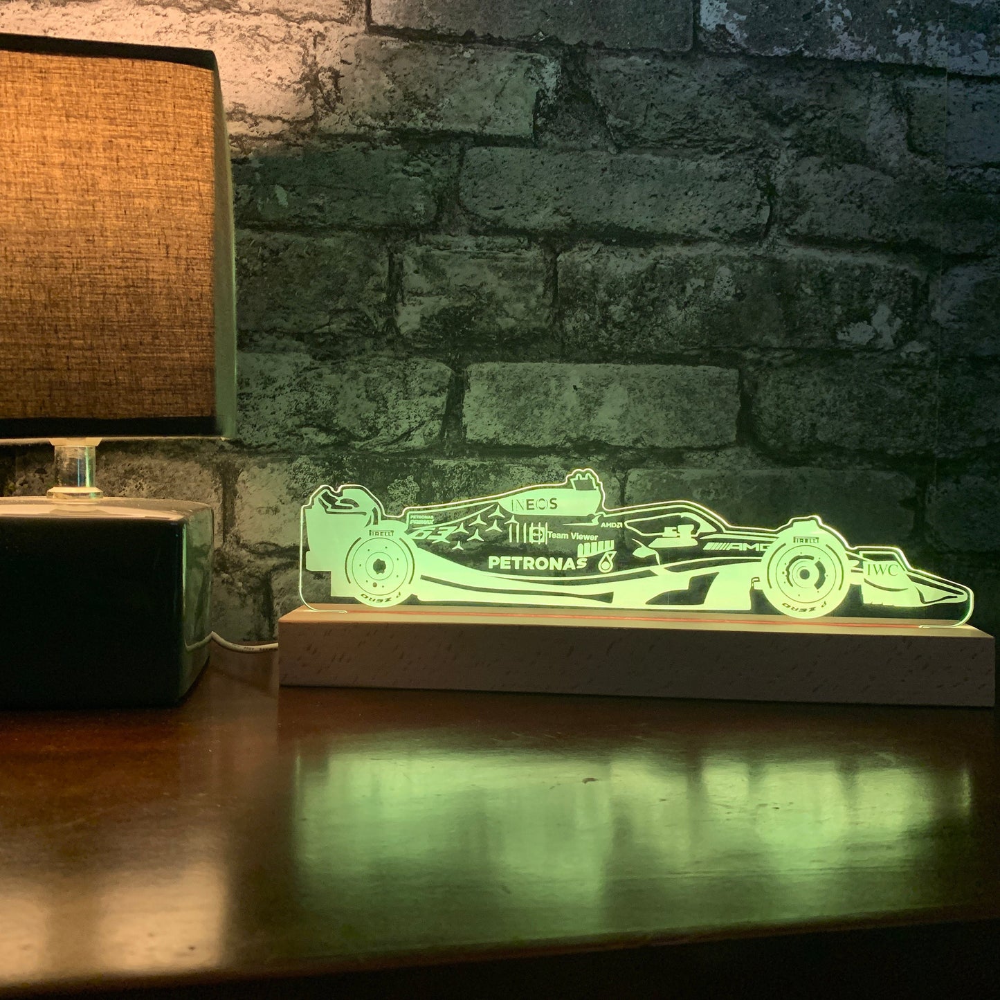 Formula 1 Russell Mercedes LED Lamp Night Light Night Light Stock Car & Banger Toy Tracks