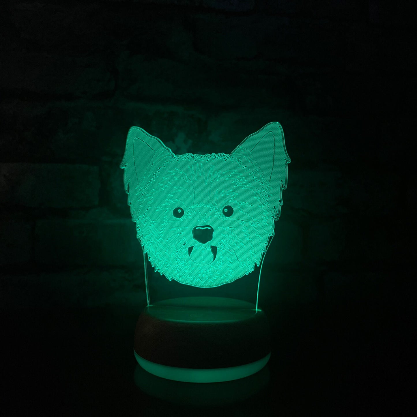 Personalised Yorkshire Terrier LED Lamp Night Light Night Light Stock Car & Banger Toy Tracks