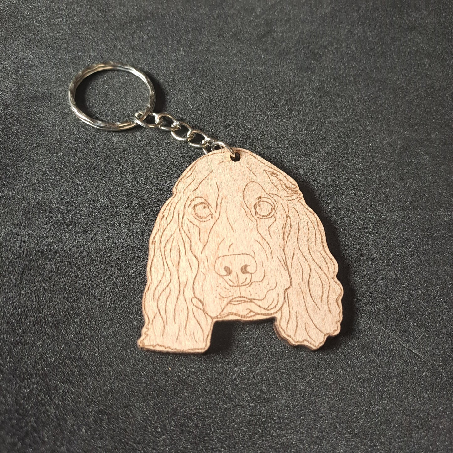 Cocker Spaniel Keyring Key Ring Stock Car & Banger Toy Tracks