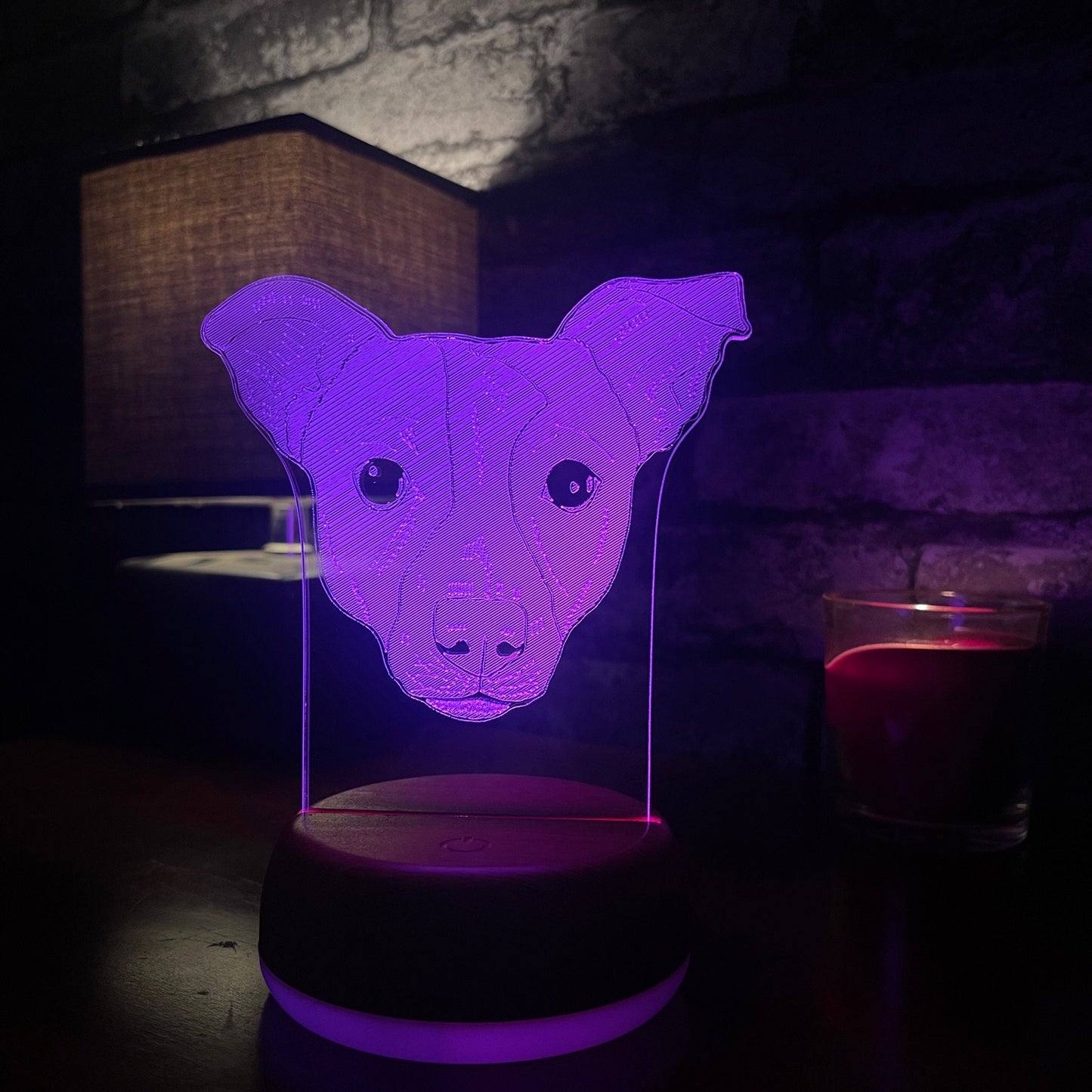 Personalised Jack Russell LED Lamp Night Light Night Light Stock Car & Banger Toy Tracks