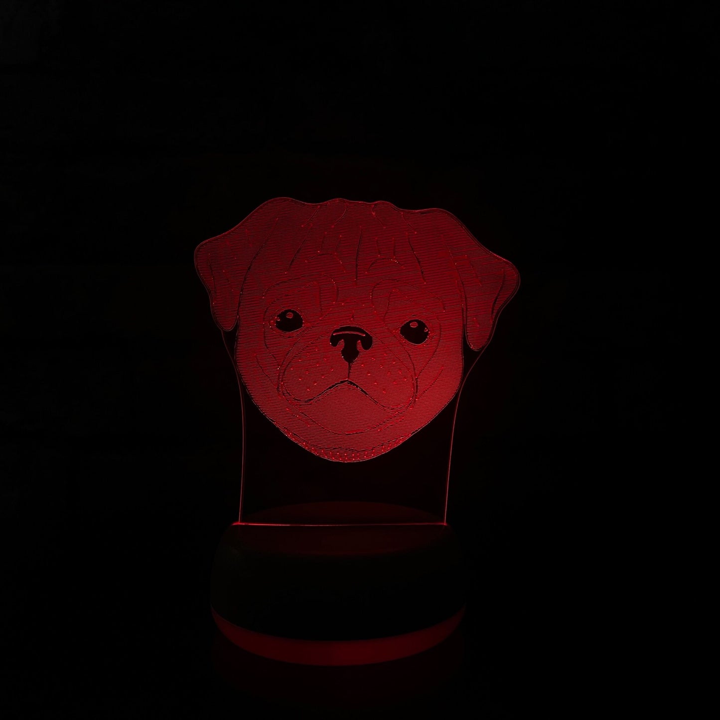 Personalised Pug LED Lamp Night Light Night Light Stock Car & Banger Toy Tracks