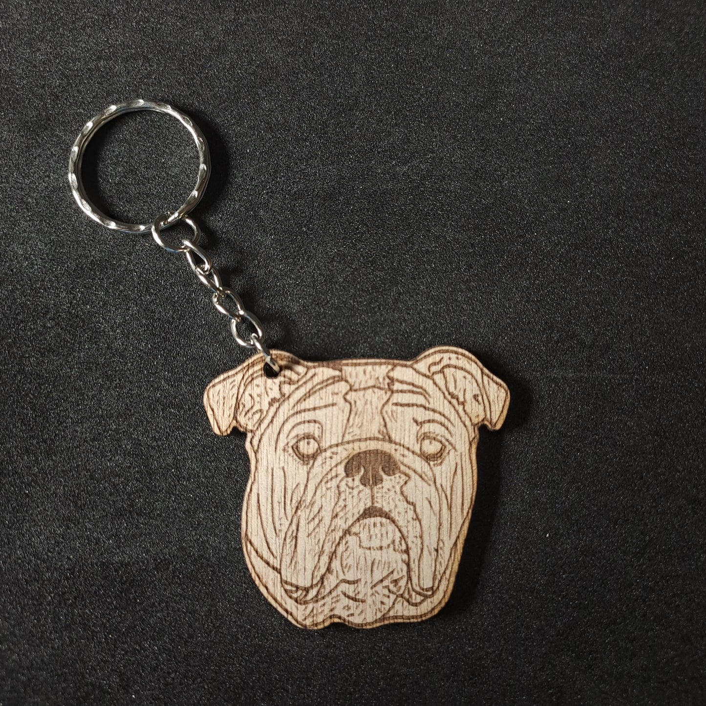 English Bulldog Keyring Key Ring Stock Car & Banger Toy Tracks