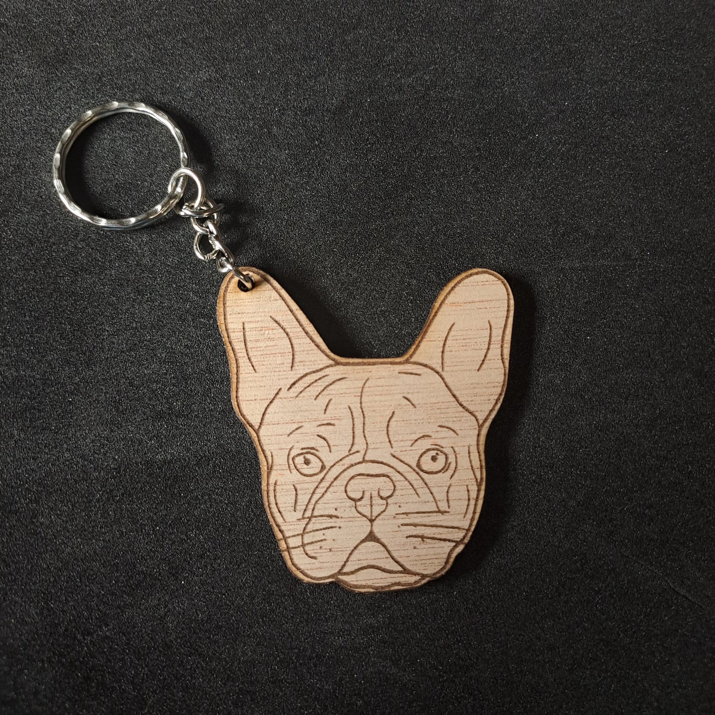 French Bulldog Keyring Key Ring Stock Car & Banger Toy Tracks