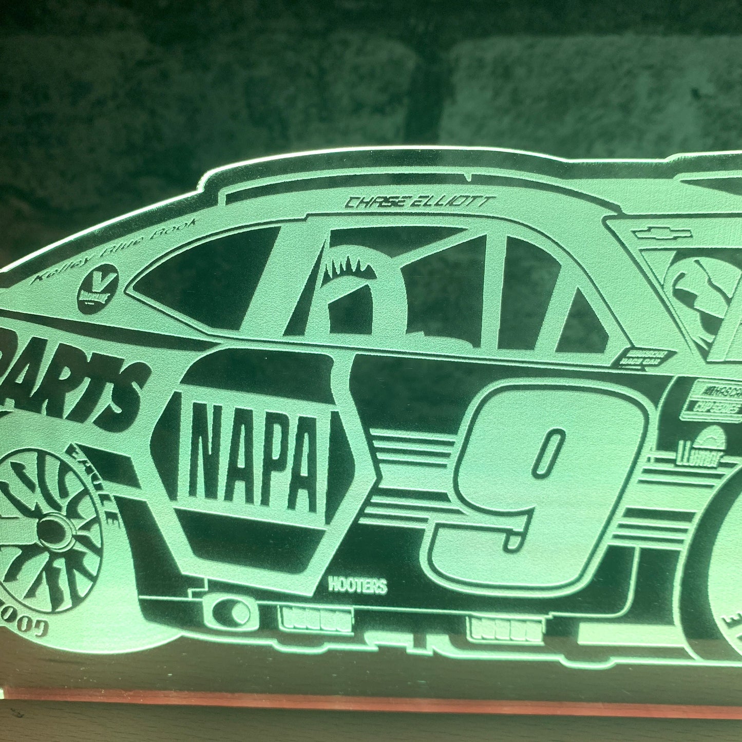 Chase Elliot #9 Chevrolet Camaro ZL1 LED Lamp Night Light Night Light Stock Car & Banger Toy Tracks