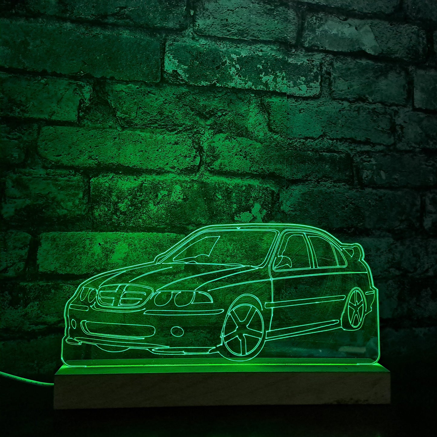 Personalised MG Car LED Lamp Night Light Night Light Stock Car & Banger Toy Tracks
