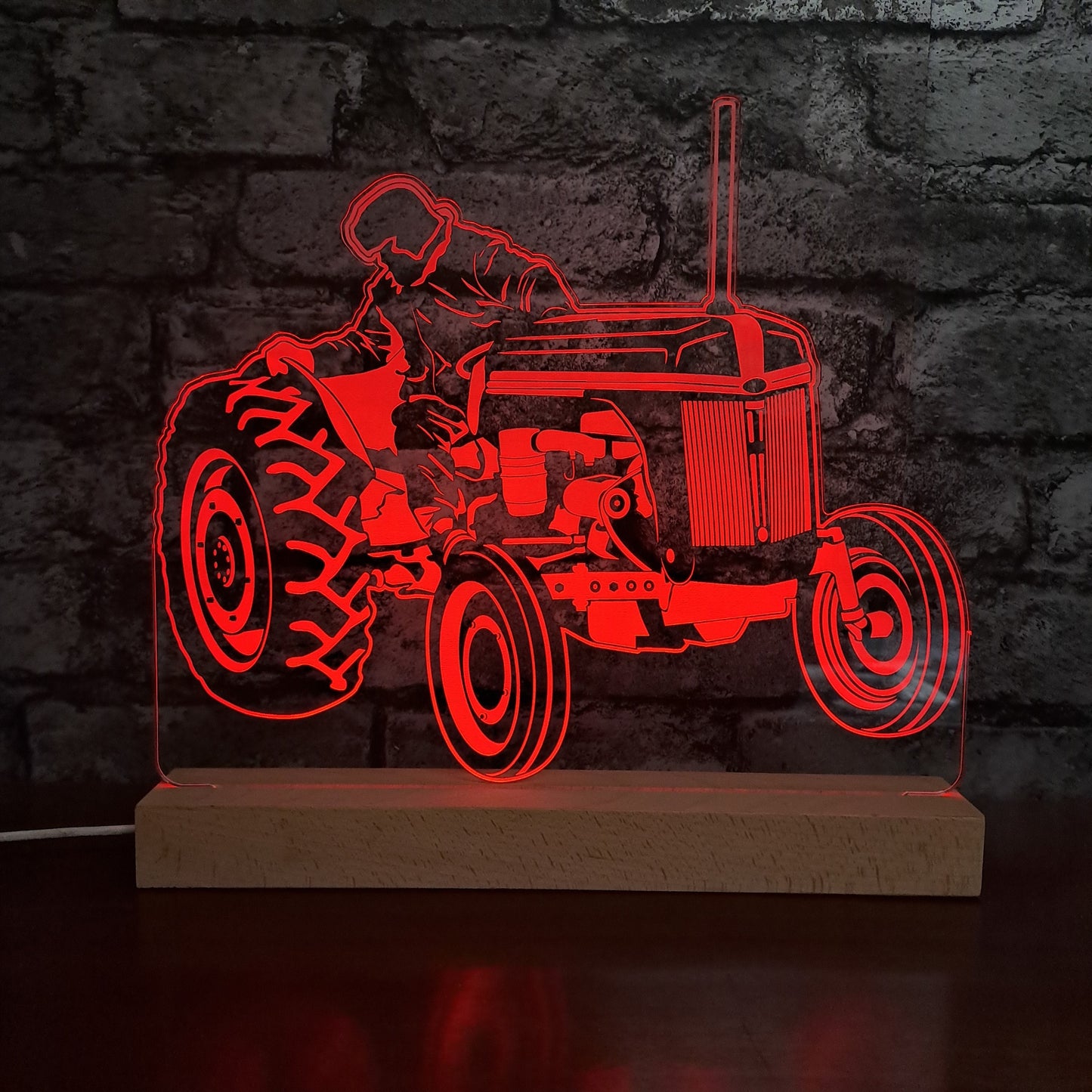 Classic Tractor LED Lamp Night Light Night Light Stock Car & Banger Toy Tracks
