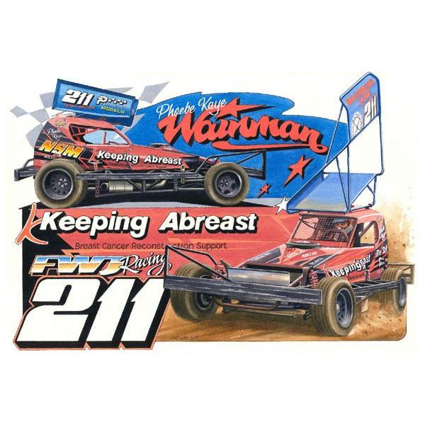 Brisca F1 #211 Phoebe Wainman Shale and Tarmac Print Prints Stock Car & Banger Toy Tracks