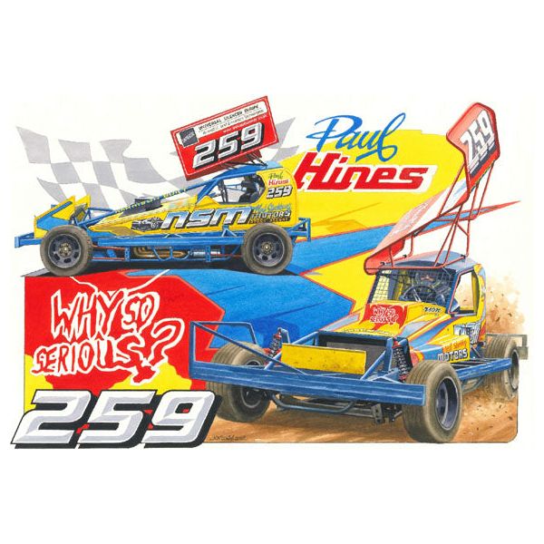 Brisca F1 #259 Paul Hines Shale and Tarmac Print Prints Stock Car & Banger Toy Tracks
