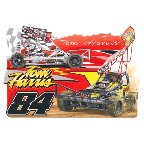 Brisca F1 #84 Tom Harris Shale and Tarmac Print Prints Stock Car & Banger Toy Tracks