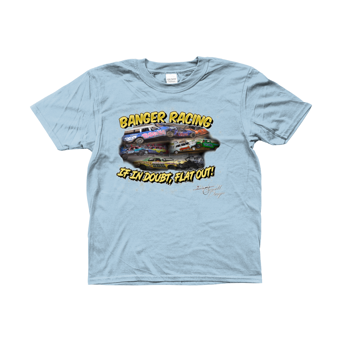 Banger Racing T-Shirts - Children's Sizes Tee Shirt Stock Car & Banger Toy Tracks