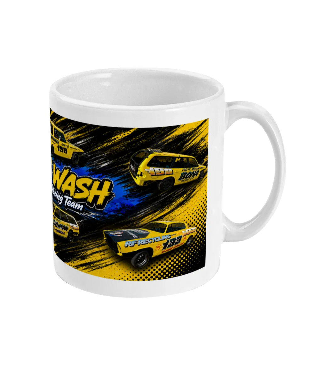Team Poshwash Banger Racing Mug – right side view