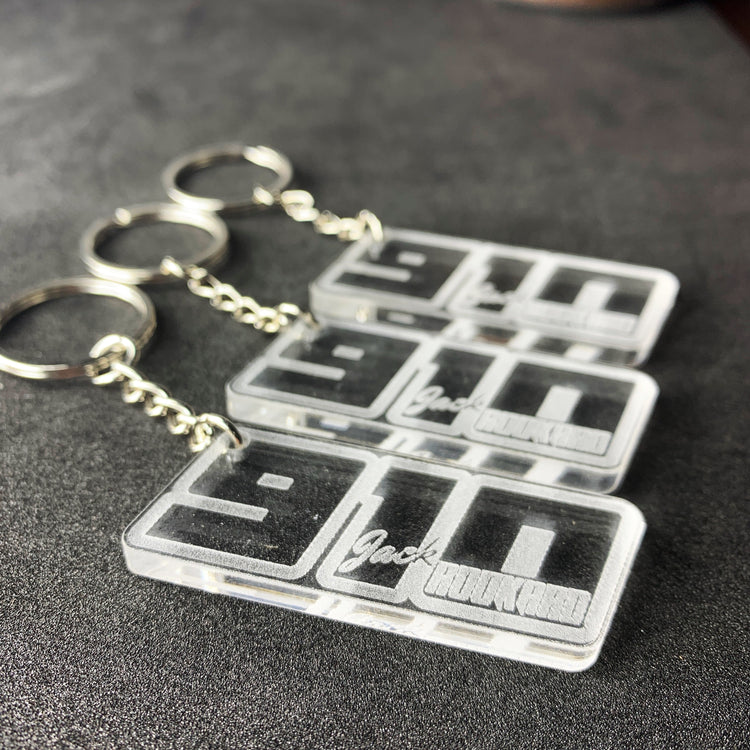 Personalised Key rings Stock Car & Banger Toy Tracks