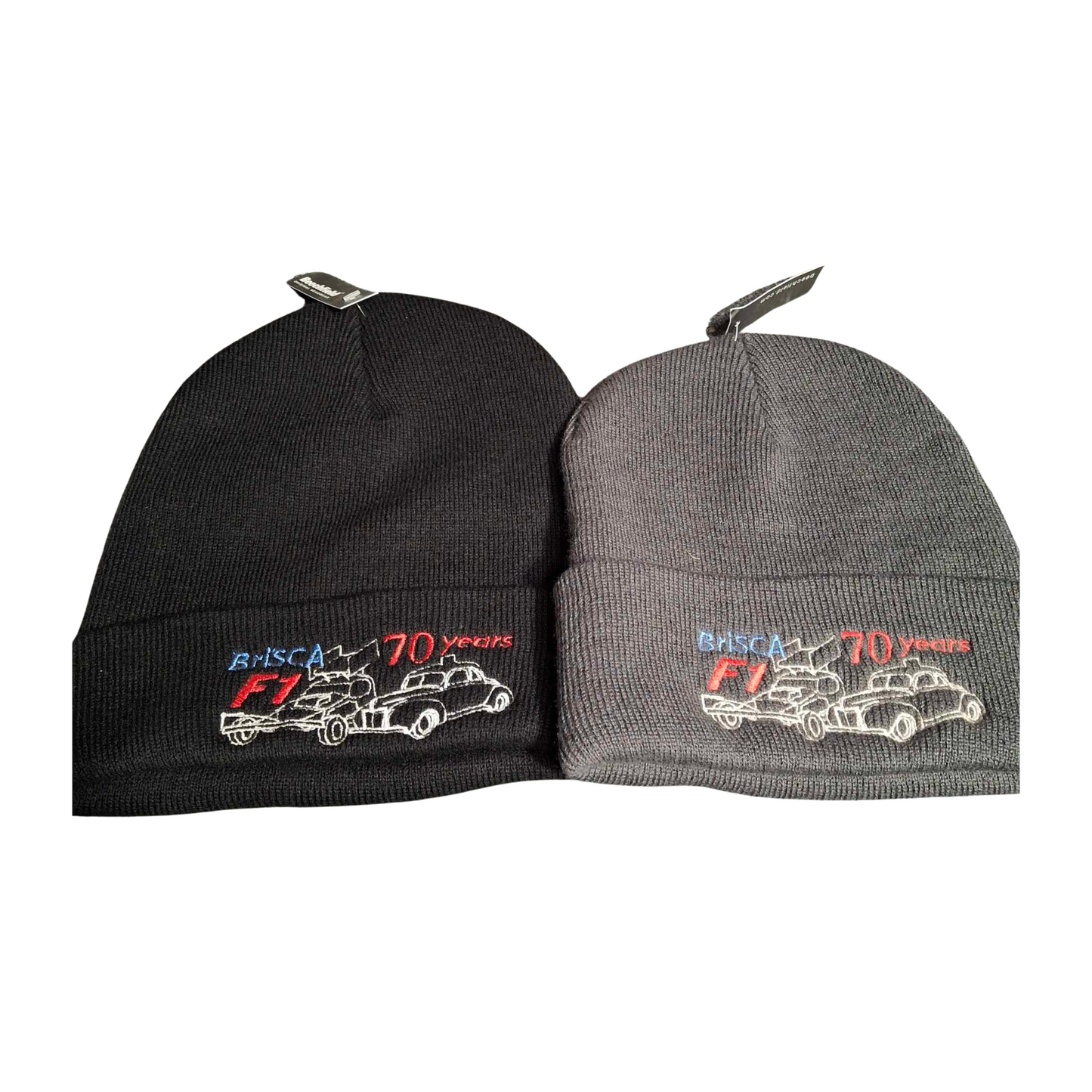 Brisca F1 70 years Beanie Hats in a Variety of Colours