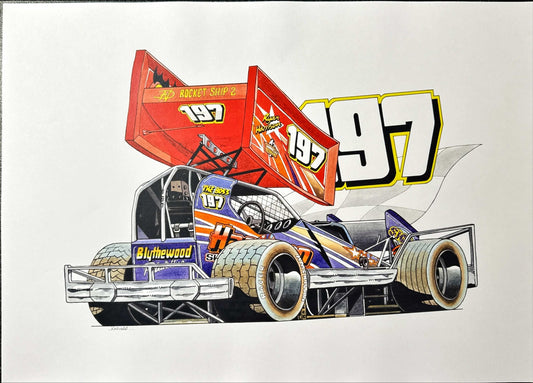 Brisca F1 #197 Ryan Harrison Caricature Print