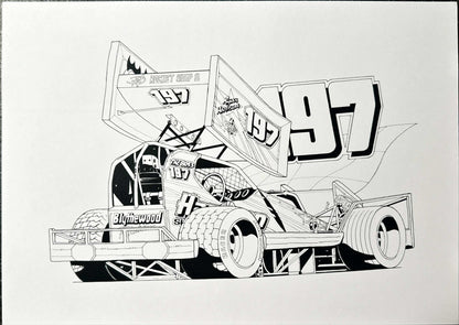 Brisca F1 #197 Ryan Harrison Caricature Print