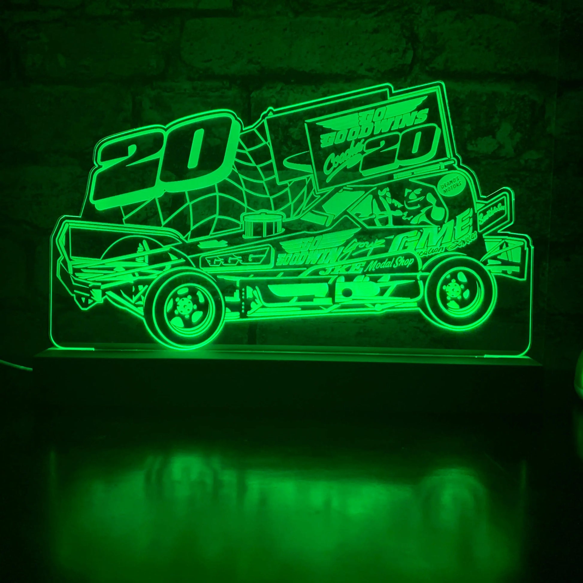 #20 Liam Gilbank Brisca F1 Night Light  Night Light Stock Car & Banger Toy Tracks