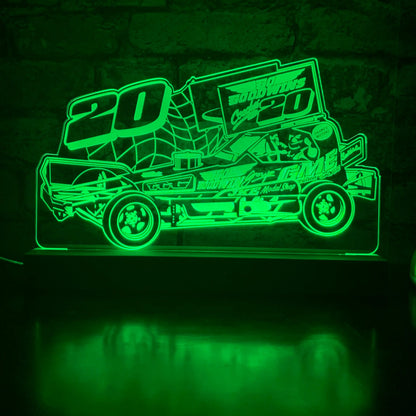 #20 Liam Gilbank Brisca F1 Night Light  Night Light Stock Car & Banger Toy Tracks