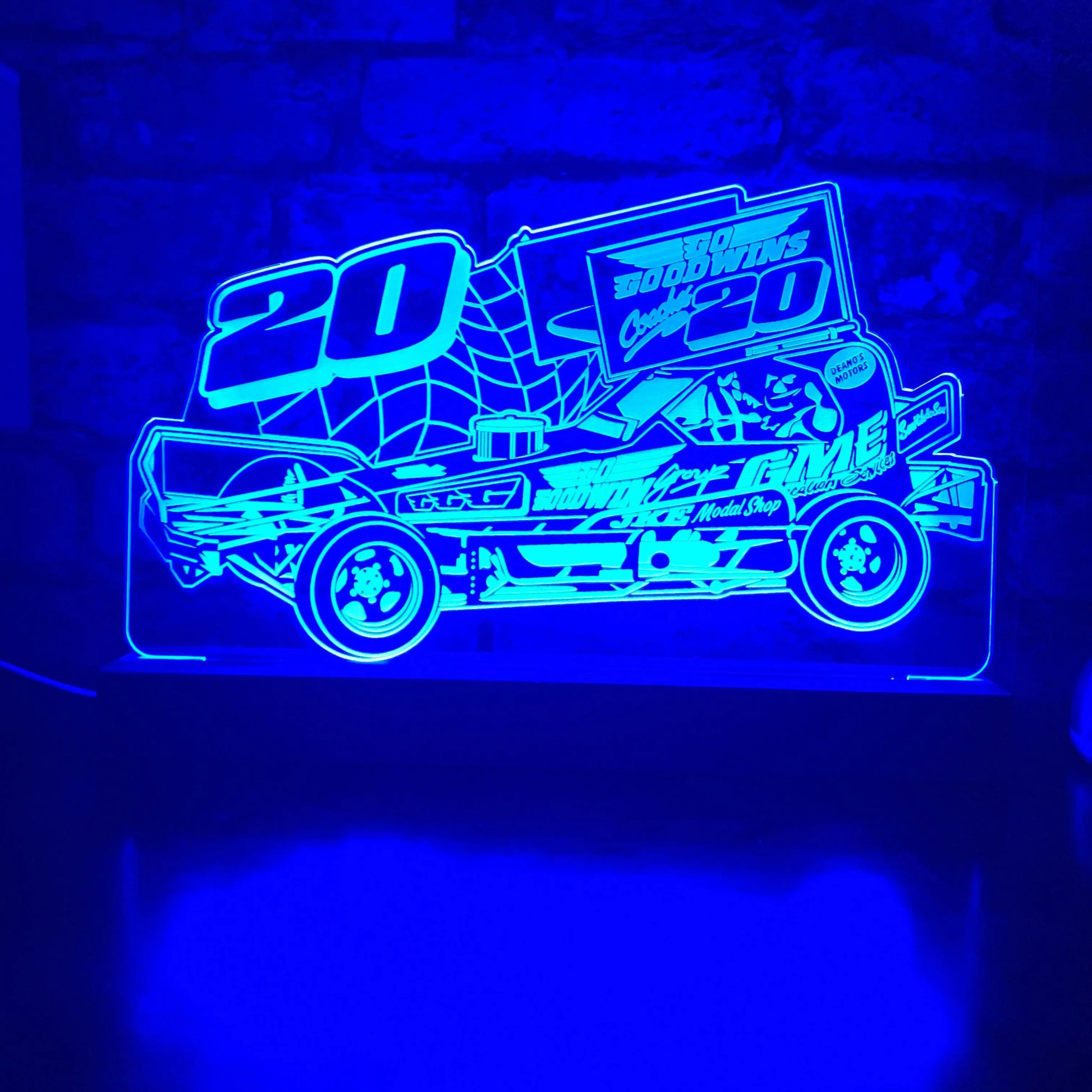 #20 Liam Gilbank Brisca F1 Night Light  Night Light Stock Car & Banger Toy Tracks