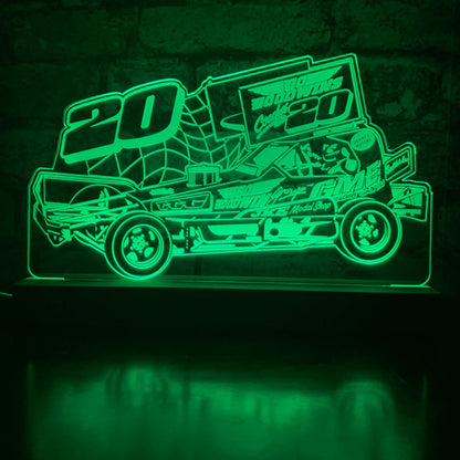 #20 Liam Gilbank Brisca F1 Night Light  Night Light Stock Car & Banger Toy Tracks