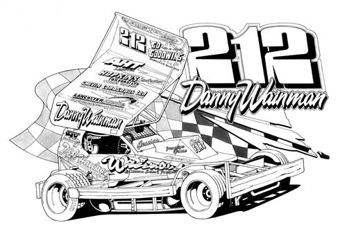 Brisca F1 #212 Danny Wainman Caricature Print