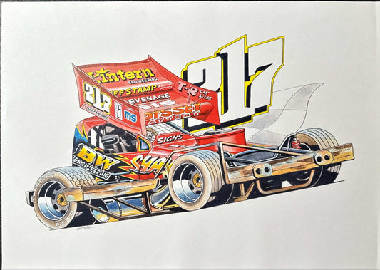 Brisca F1 #217 Lee Fairhurst Caricature Print