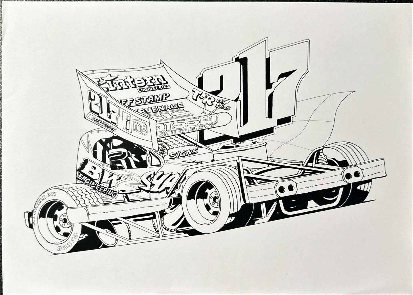 Brisca F1 #217 Lee Fairhurst Caricature Print