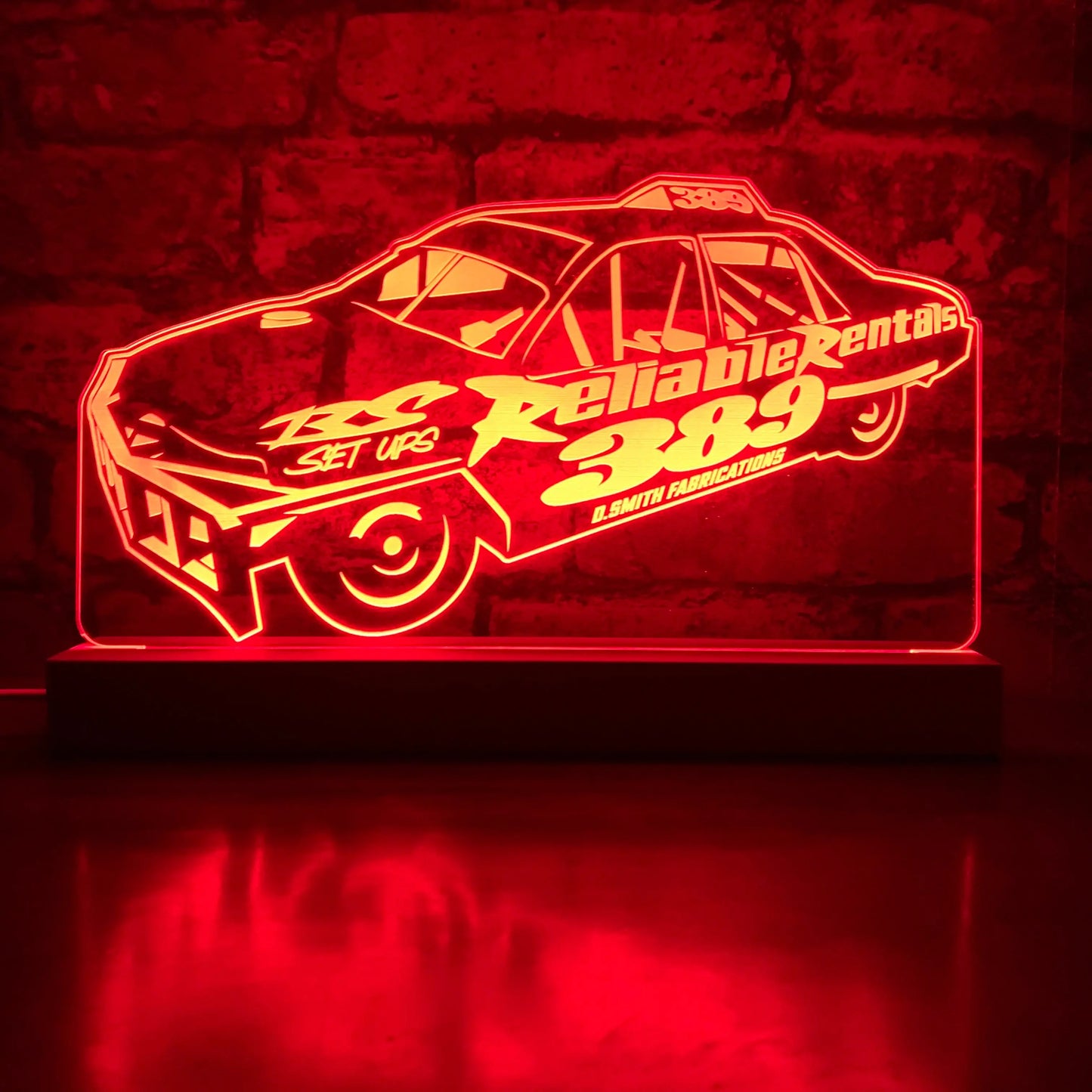 #389 Ryan Santry Saloon Stock Car Night Light  Night Light Stock Car & Banger Toy Tracks