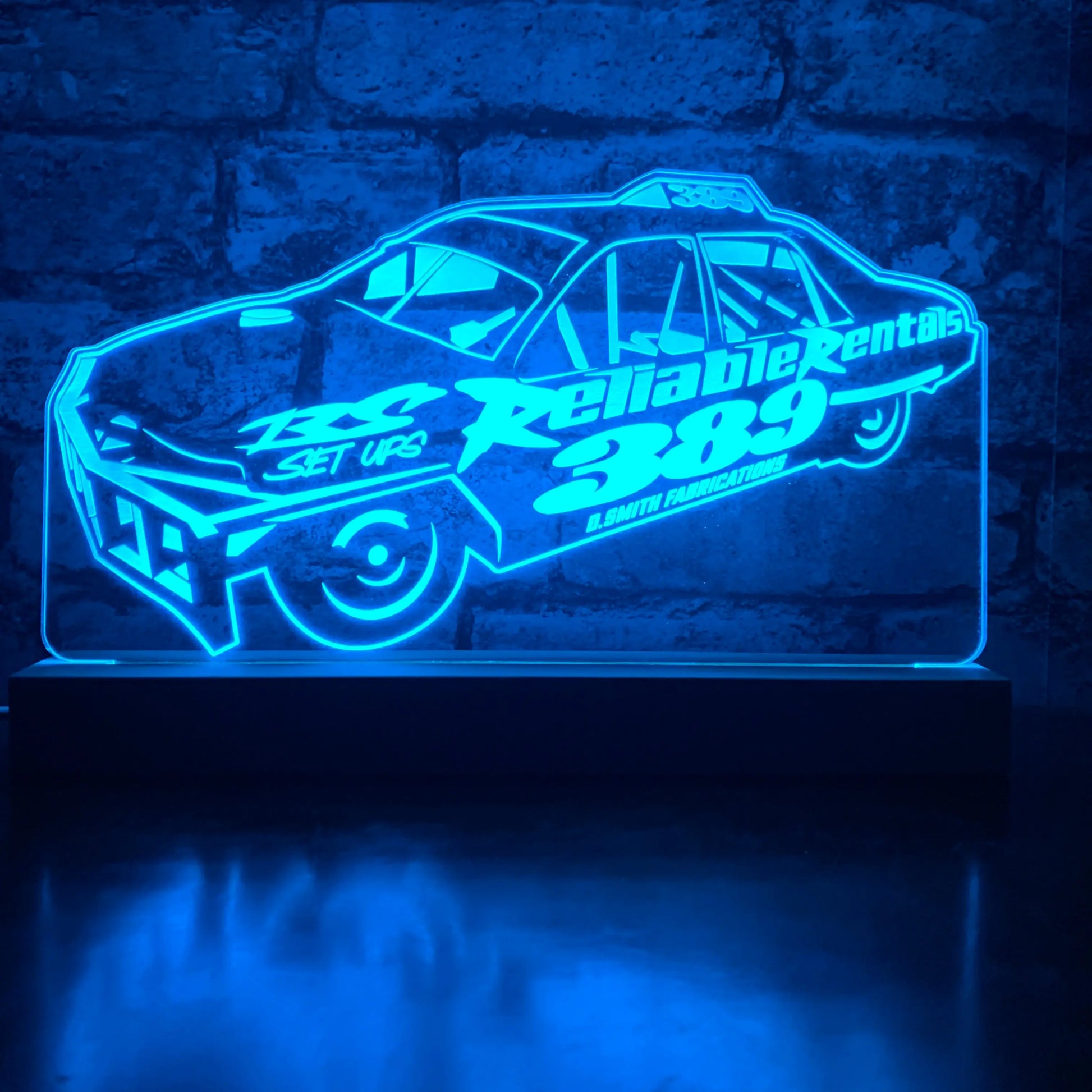 #389 Ryan Santry Saloon Stock Car Night Light  Night Light Stock Car & Banger Toy Tracks