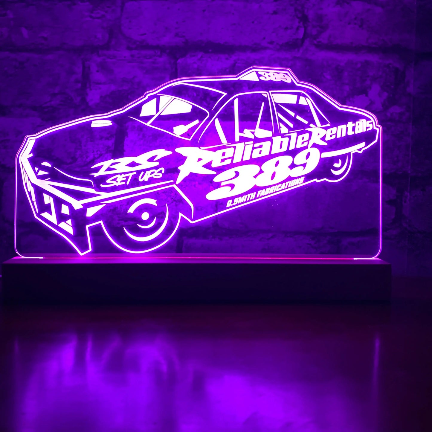 #389 Ryan Santry Saloon Stock Car Night Light  Night Light Stock Car & Banger Toy Tracks