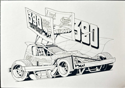 Brisca F1 #390 Stuart Smith Caricature Print