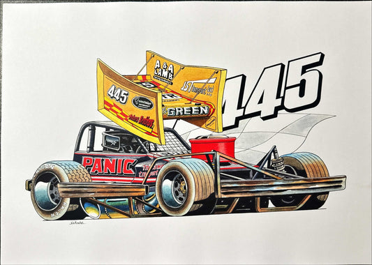 Brisca F1 #445 Nigel Green Caricature Print