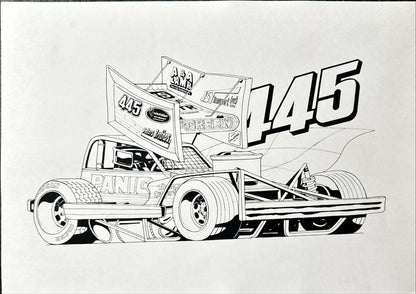 Brisca F1 #445 Nigel Green Caricature Print