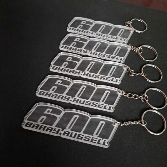 Personalised Race Number & Name Key Rings